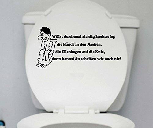 WC-Sitz-Aufkleber Ozean-Thema – 32x39 Cm, Blau, Wasserdicht & Witzige Bad-Deko